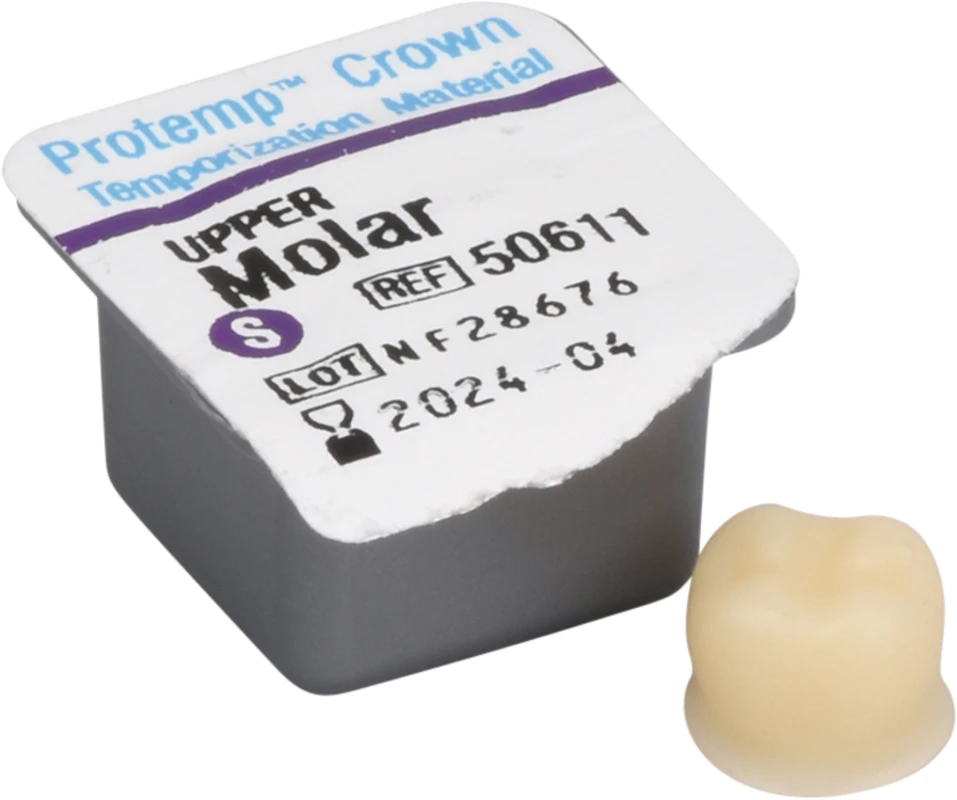 Protemp™ Crown Packung 5 Stück oberer Molar S, 1 Stückmesslehre