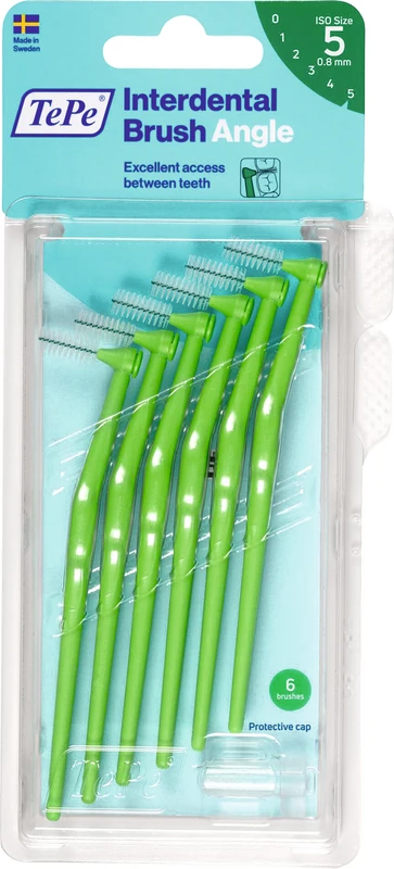 TePe® Interdentalbürsten Angle™ Packung 6 Stück grün, Ø 0,8 mm
