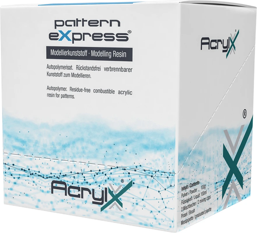 pattern eXpress® DENTIN Laborpackung 100 g Pulver dentin, 100ml Flüssigkeit inklusive Zubehör