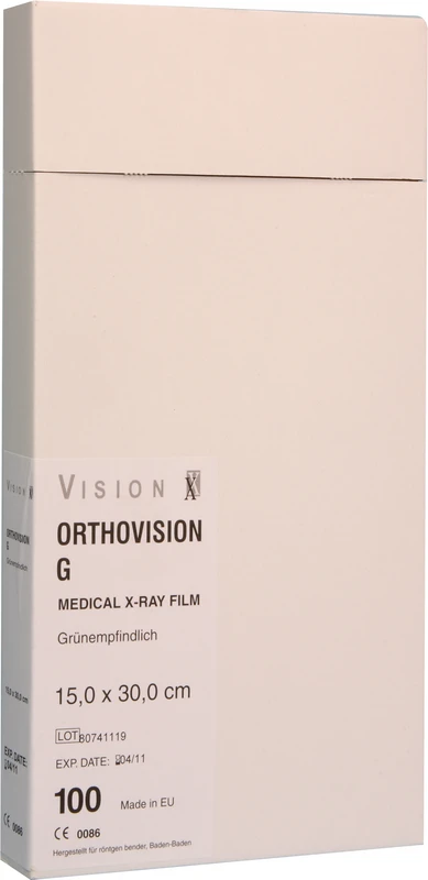 VISION X ORTHOVISION G Packung 100 Stück 15 x 30 cm VISION X ORTHOVISION G Röntgen-Bender
