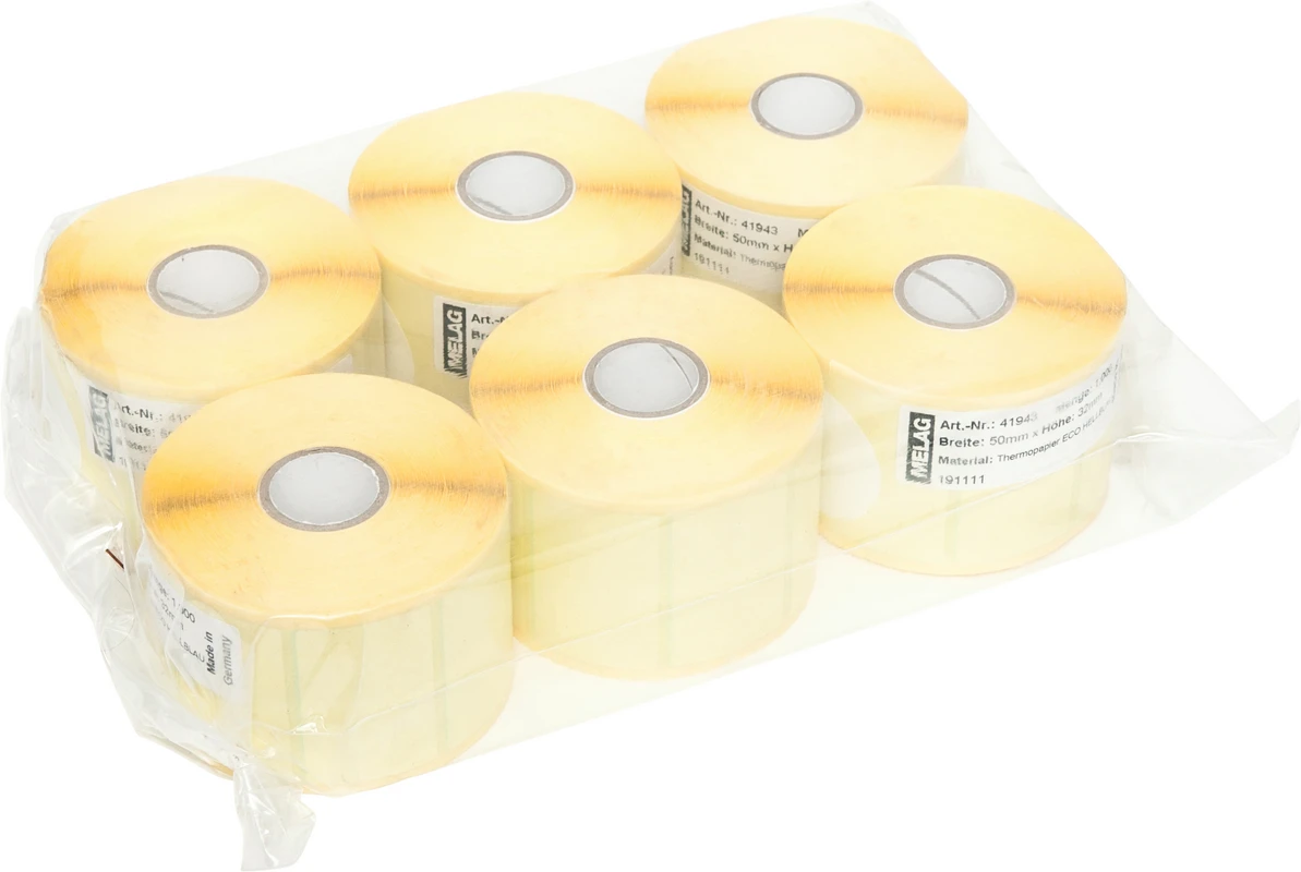 MELAprint 60/80 Etiketten Packung 6 x 1.000 Stück weiß, einfach klebend