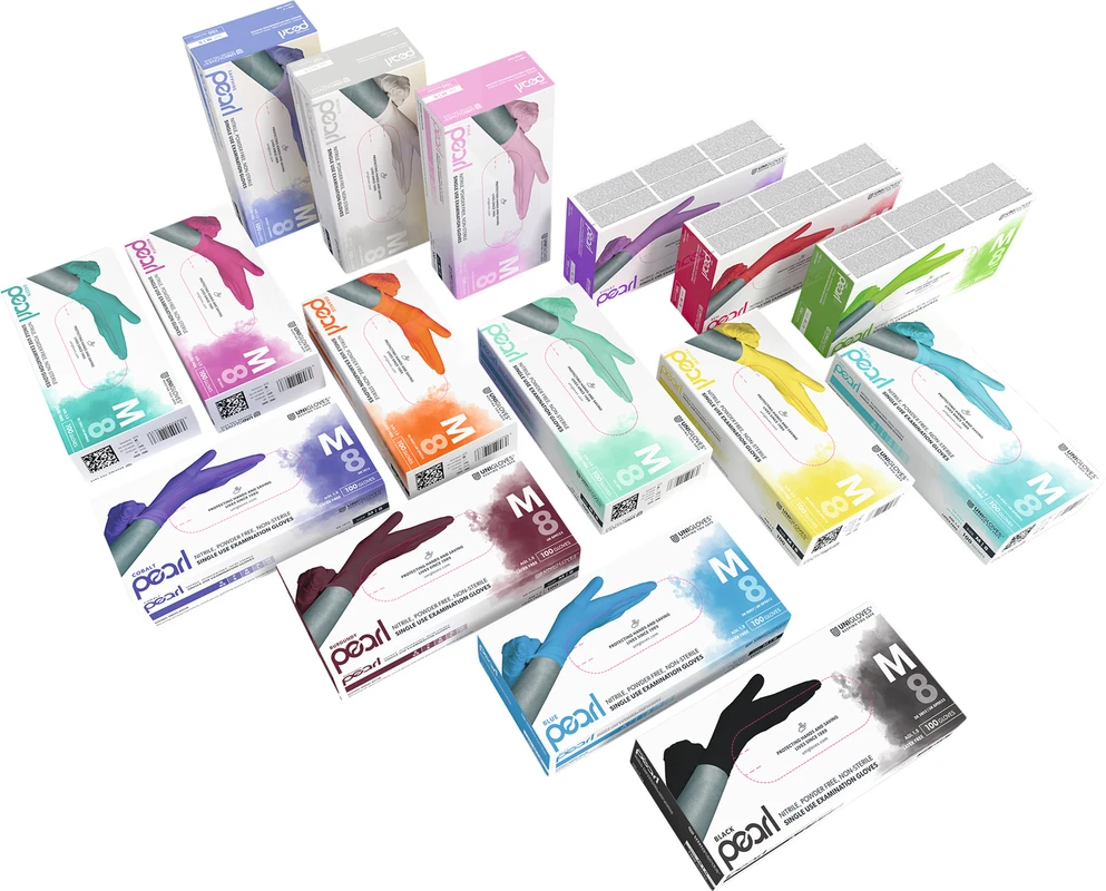 WHITE PEARL Packung 100 Stück puderfrei, weiß, L