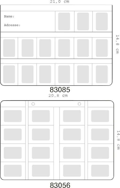 Dentalfilmtasche Packung 50 Stück Filmformat 3 x 4 cm für 13 Zahnfilme (8 x quer/5 x hoch) mit Datenfeld, ohne Lochung, Nr. 80252