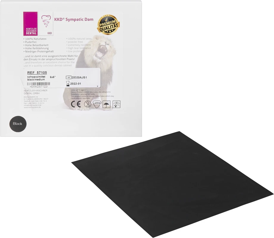 KKD® SympaticDam Premium Packung 36 Stück schwarz, 15 x 15 cm, mittel