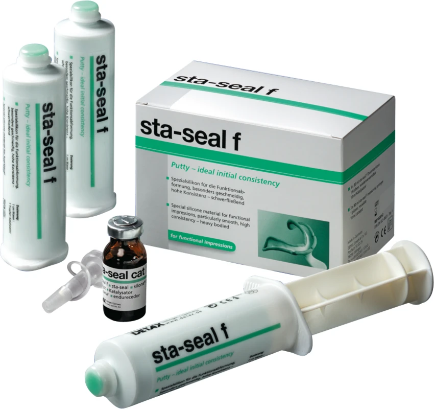 sta-seal f Standardpackung 3 x 80 ml Dosierspritze, 10 ml Flasche cat f