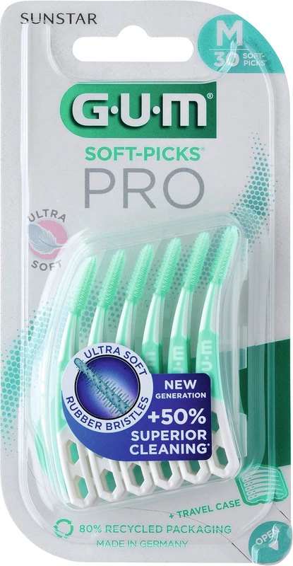 GUM® SOFT-PICKS® PRO Blisterpackung 30 Stück medium
