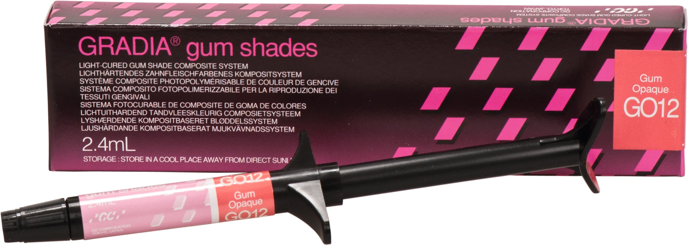 GC GRADIA® gum shades Spritze 2,4 ml Paste opaque GO12