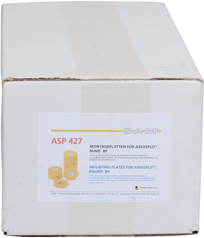 Artikulator Montageplatten Packung 100 Stück, rund BP, AXIOSPLIT