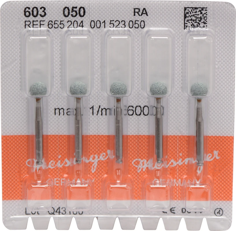 Keramische Schleifer 603 Packung 5 Stück grün mittel, RA, Figur 001, ISO 050