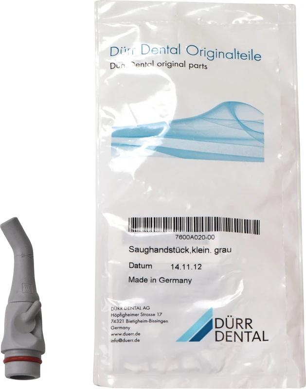 Saughandstück Stück Saughandstück grau, für Speichelzieherschlauch, mit Schieber Saughandstück Dürr Dental