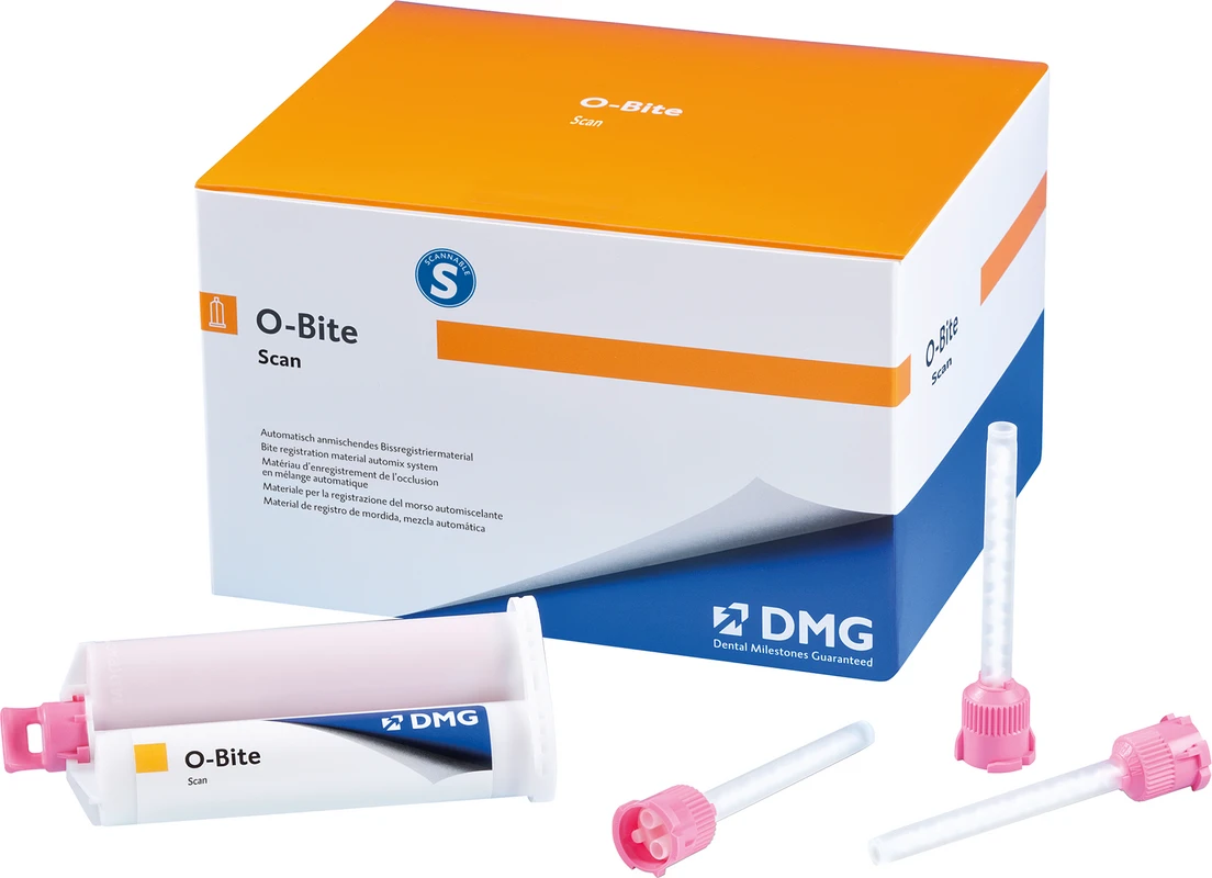 O-Bite Scan Packung 8 x 50 ml Doppelkartusche, 50 Automix Tips
