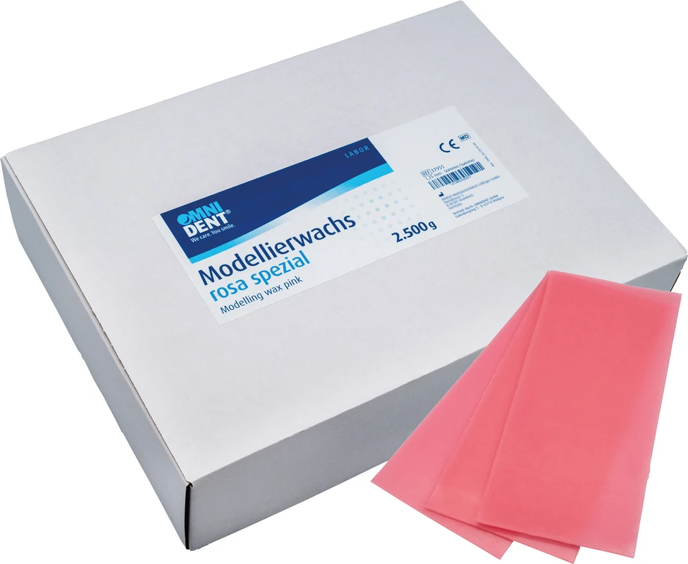 Modellierwachs rosa Spezial Packung 2,5 kg, 1,25 mm