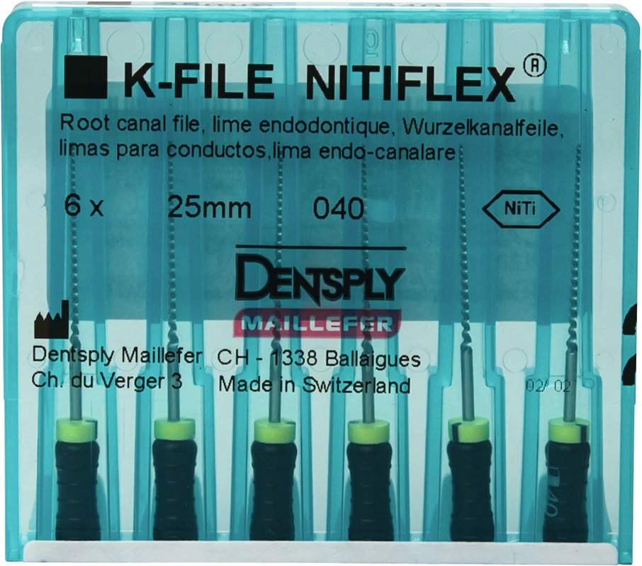 File NiTiflex Packung 6 Stück 25 mm ISO 040