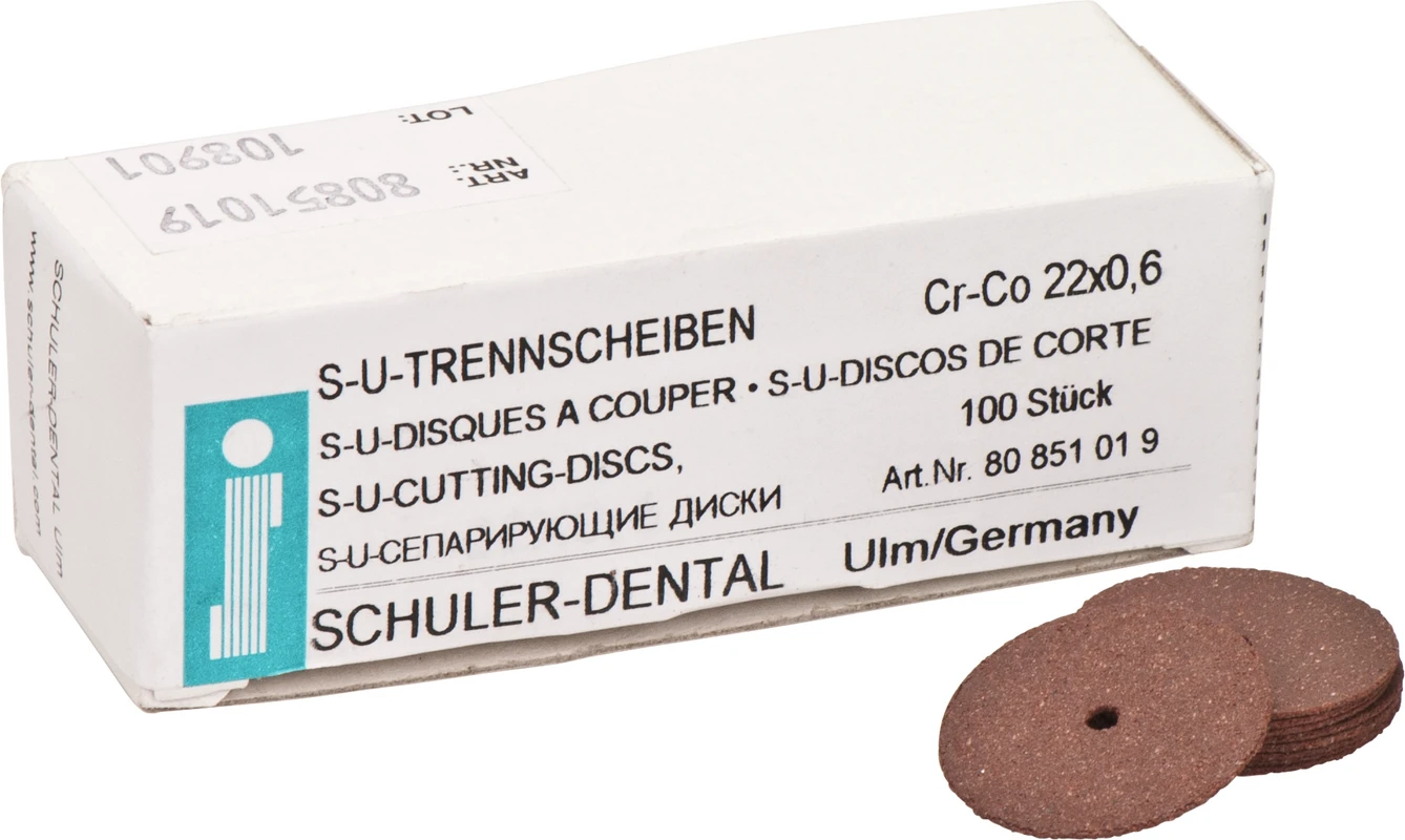 S-U-Trennscheiben für Edel- und NE-Metalle Packung 100 Stück Ø 22 mm x 0,6 mm