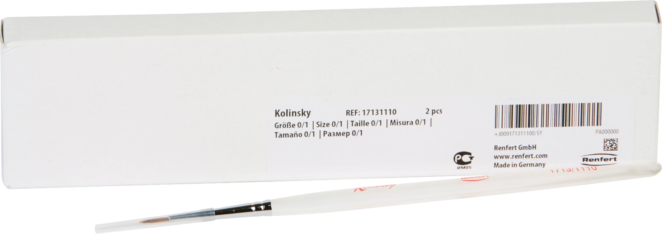 Kolinsky Pinsel Packung 2 Stück Nr. 0/1