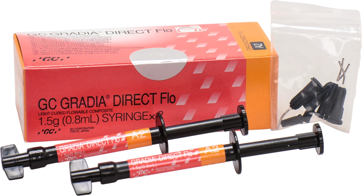 GC GRADIA® DIRECT Flo Packung 2 x 1,5 g Spritze A2 GC GRADIA® DIRECT Flo GC