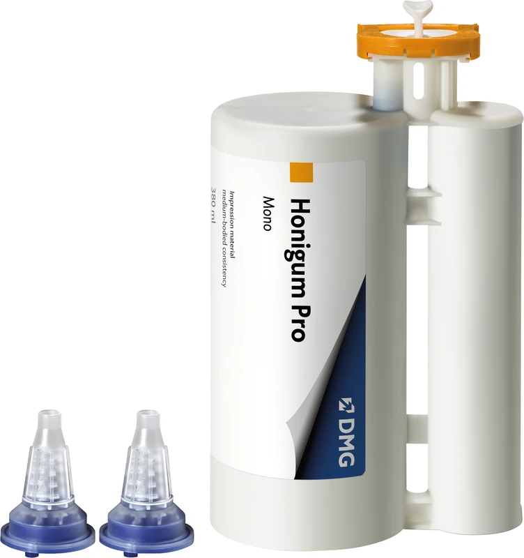 Honigum Pro Mono Packung 380 ml Doppelkartusche, 10 MixStar-Tips
