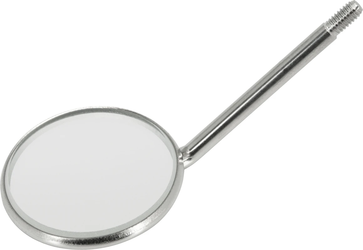 Economy Mundspiegel Packung 12 Stück Ø 22 mm, Größe 4, plan, SS-Stiel