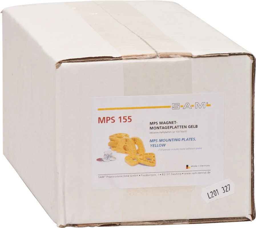Artikulator Montageplatten Packung 100 Stück gelb, MPS