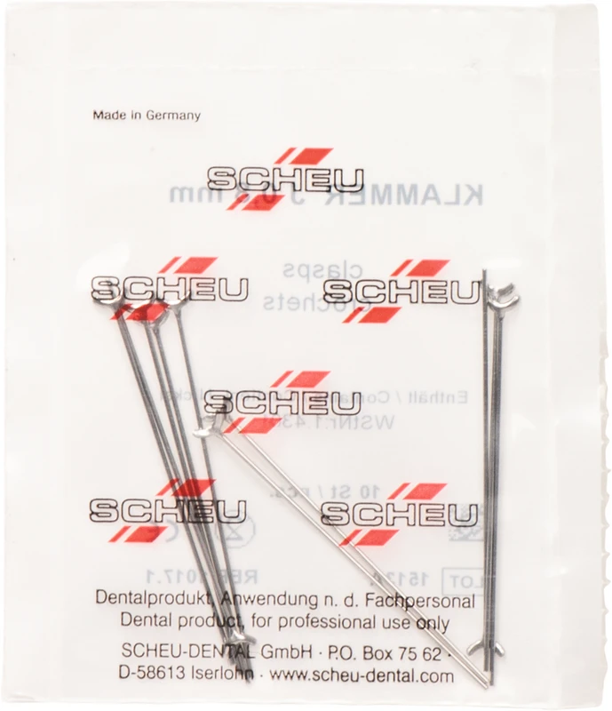 Klammern Packung 10 J-Klammern, gerade, &Oslash; 0,8 mm