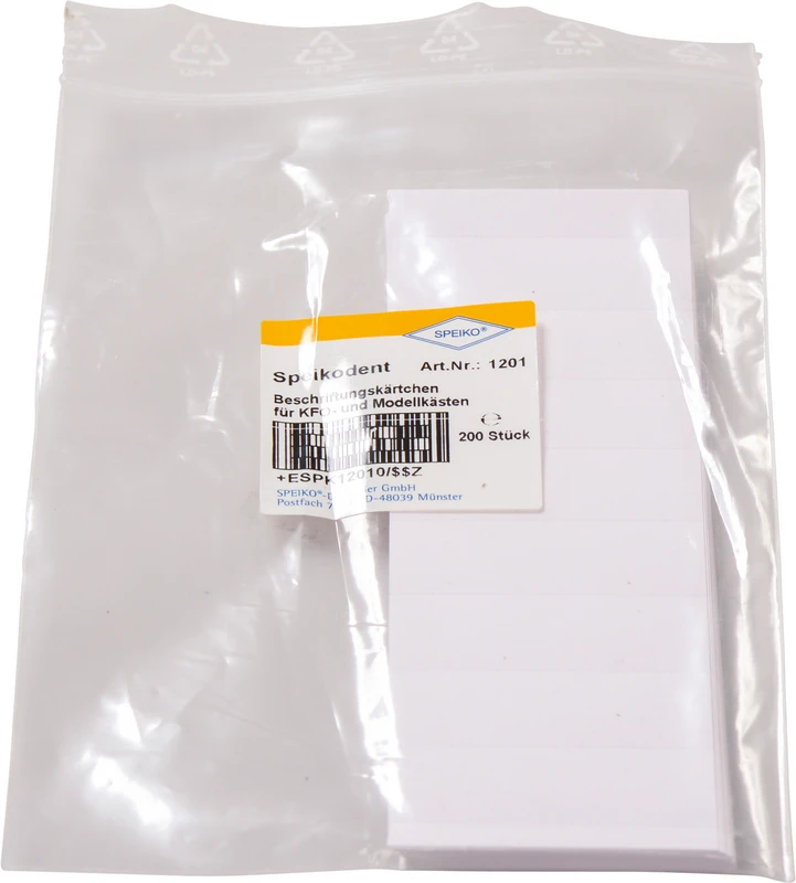 Beschriftungskärtchen Packung 200 Stück