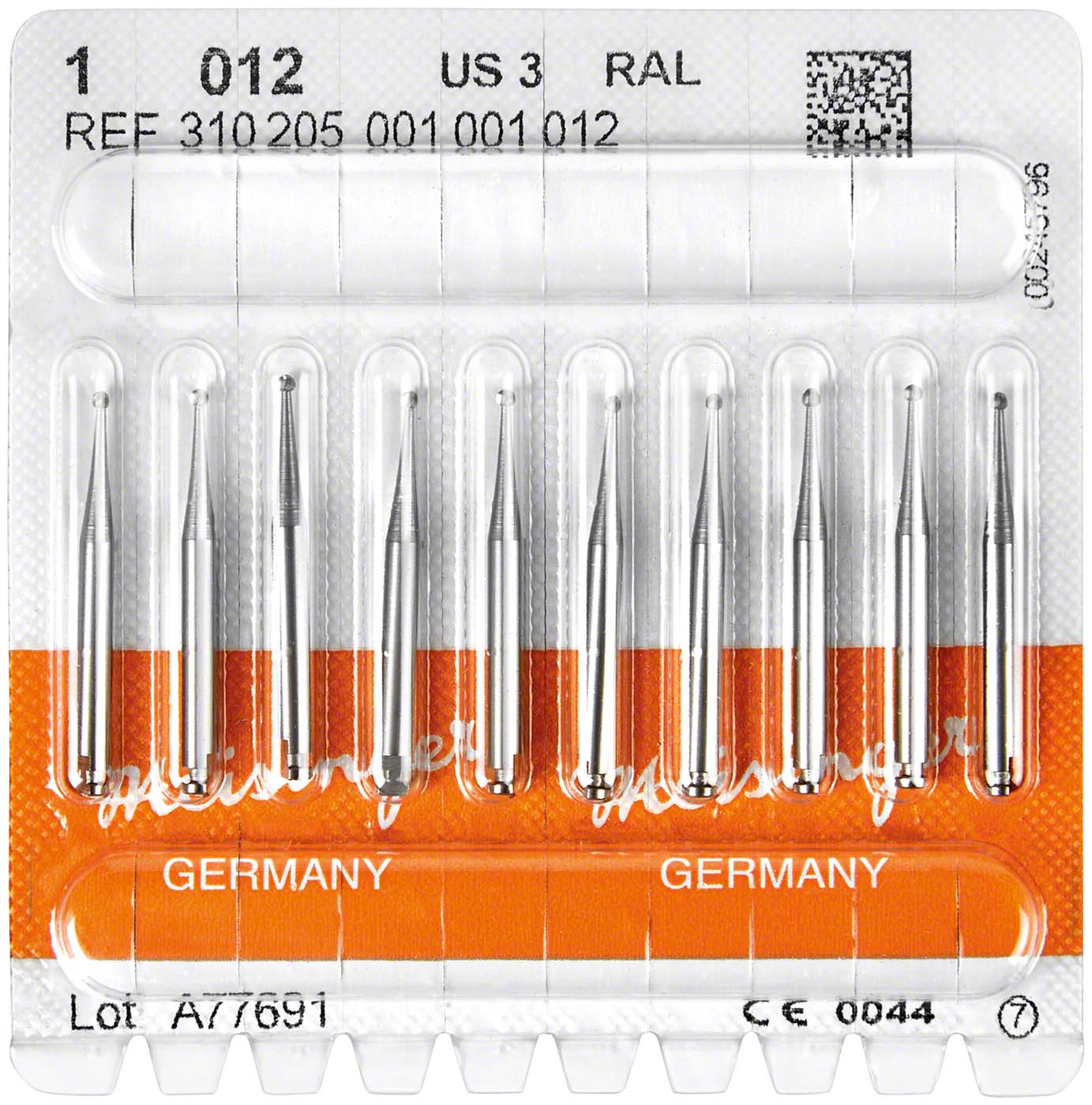 Stahlbohrer 1 Packung 10 Stück RA L, Figur 001, ISO 012 Stahlbohrer 1 Hager & Meisinger