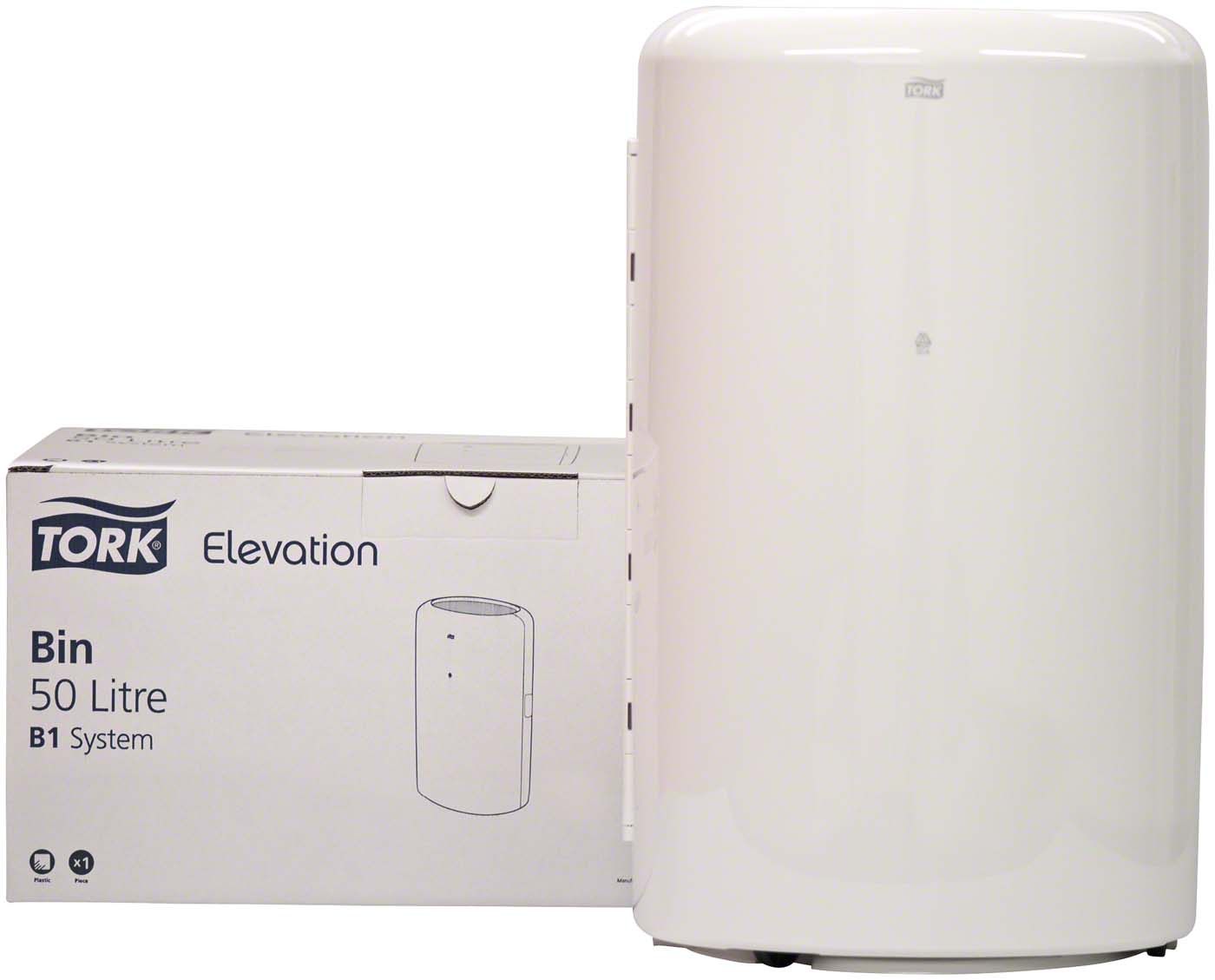 TORK® Abfallbehälter Elevation Stück für 50 Liter, weiß, B1 System TORK® Elevation Abfallbehälter essity