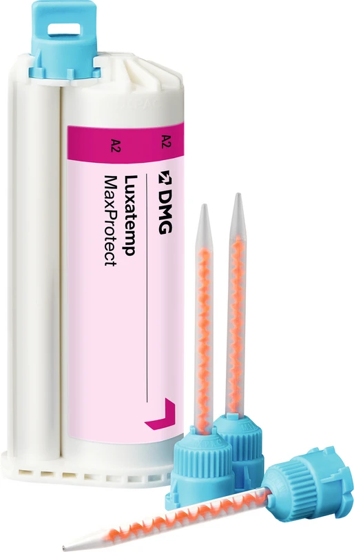 Luxatemp MaxProtect Packung 50 ml Doppelkartusche A2, 15 Automix Tips