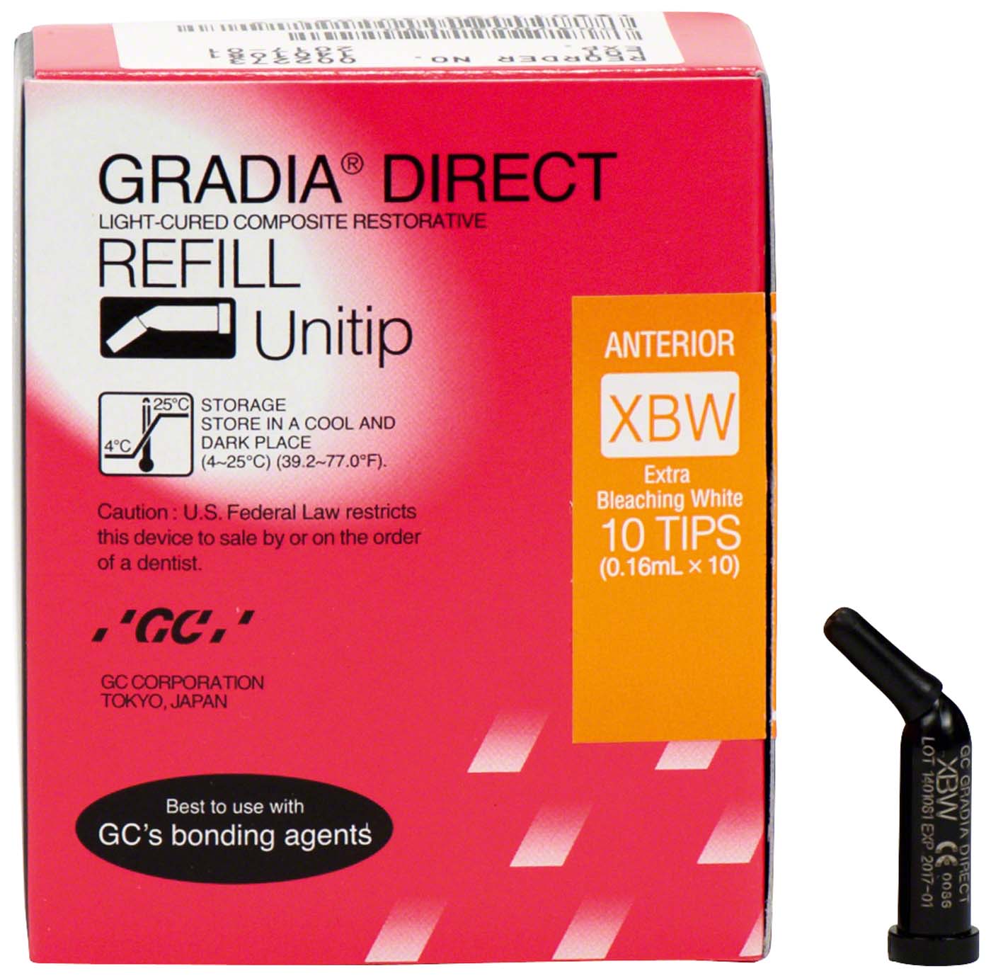 GC GRADIA® DIRECT Packung 10 x 0,24 g Unitip Anterior XBW GC GRADIA® DIRECT GC