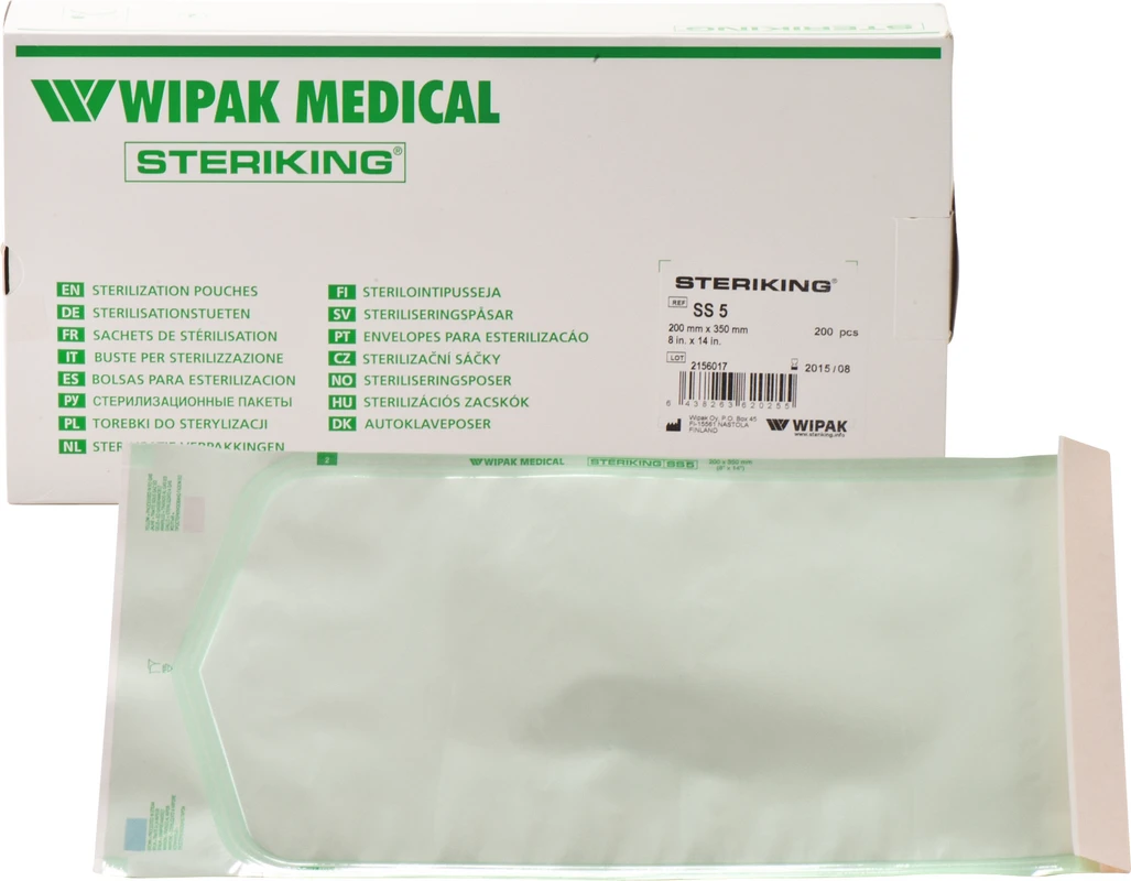 Sterilisations-Selbstklebetüten Packung 200 Stück 200 x 350 mm
