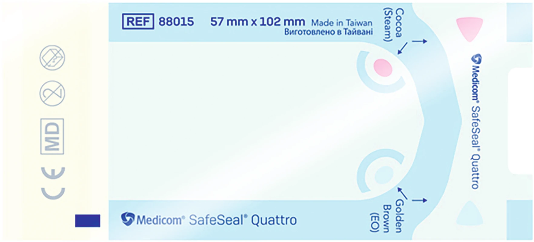 Medicom® SafeSeal® Quattro Sterilisationstüten Packung 200 Stück 57 x 102 mm