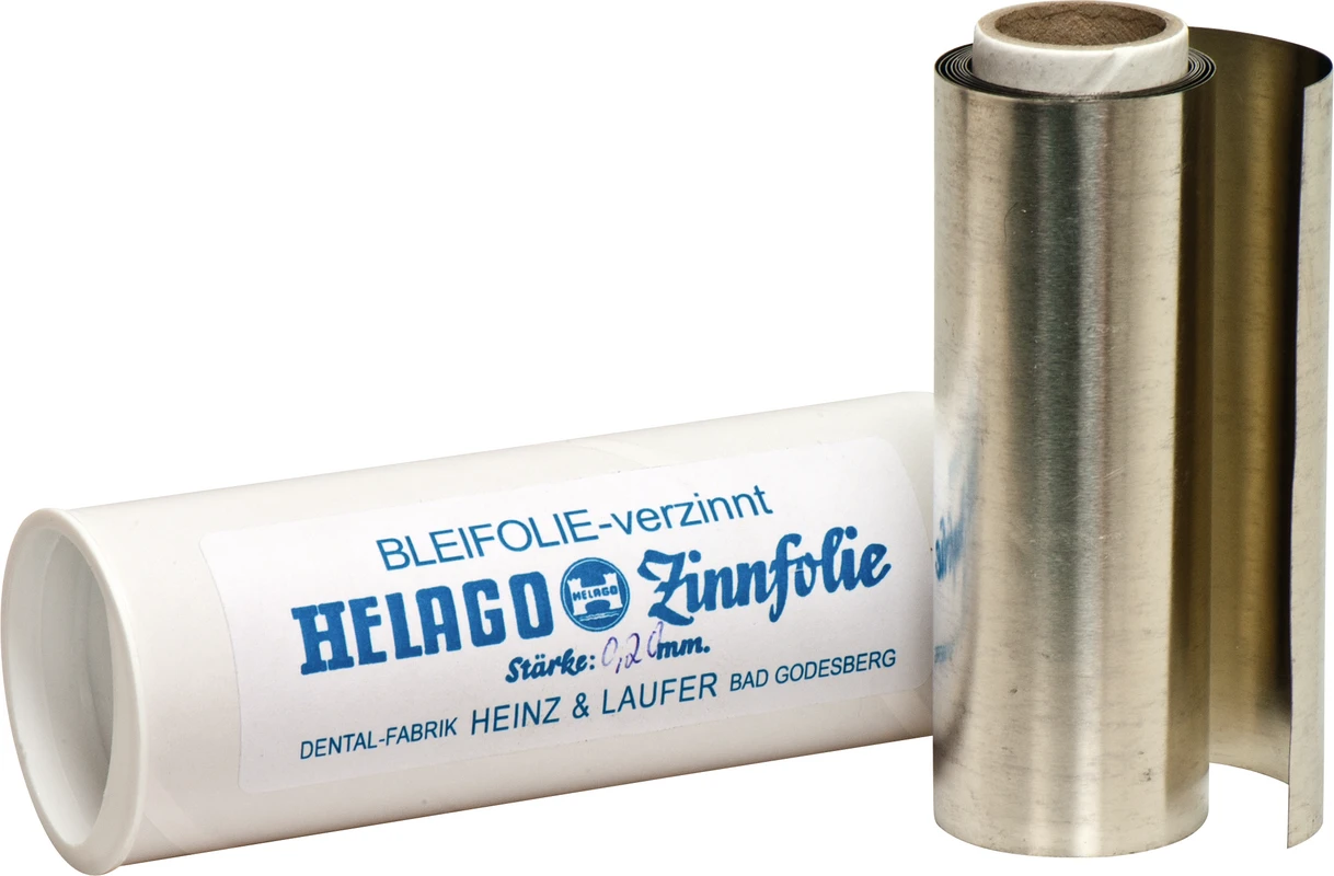 HELAGO Bleifolien verzinnt Rolle ca. 150 g, Stärke 0,2 mm HELAGO Bleifolien verzinnt Heinz & Laufer