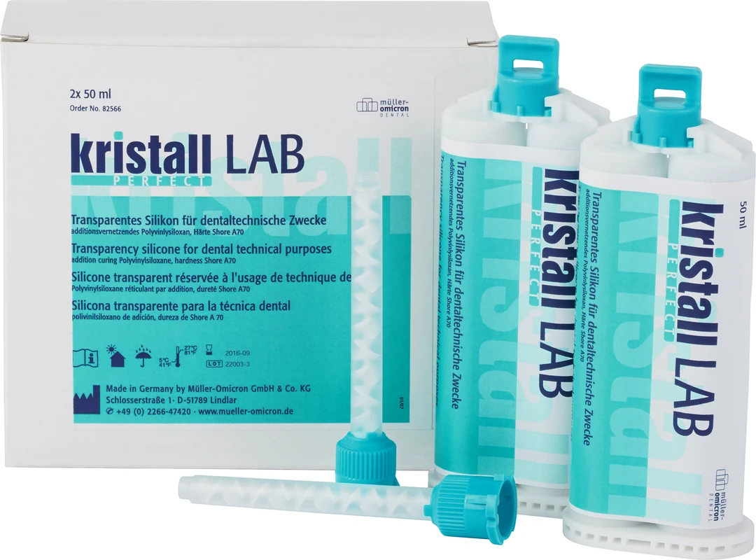 kristall® PERFECT LAB Packung 2 x 50 ml Kartusche, 12 Mixing Tips grün
