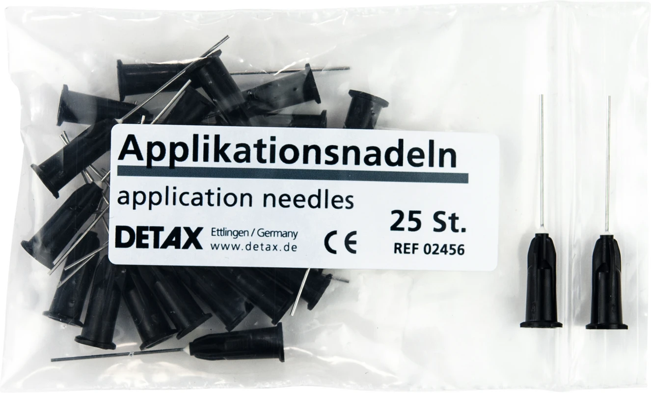 Applikationsnadeln Packung 25 Stück schwarz Applikationsnadeln DETAX