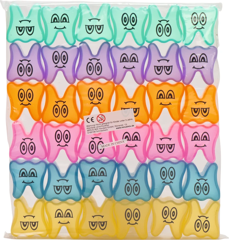 Zahnbehälter Packung 36 Stück Happy Smile, Ø 4,3 cm