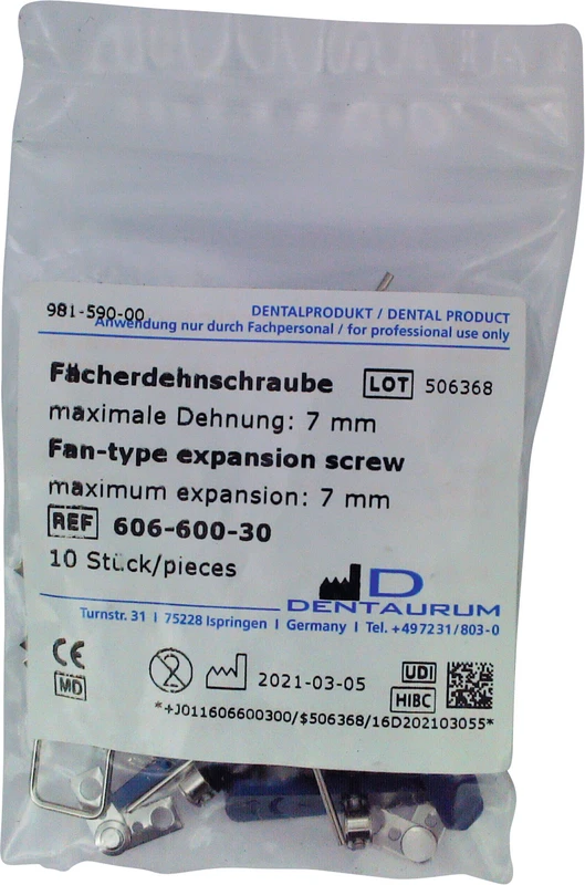 Fächerdehnschraube Edelstahl Dentaurum