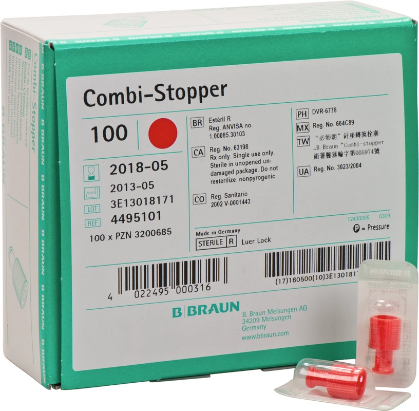 Combi-Stopper-Verschlusskonen Packung 100 Stück rot