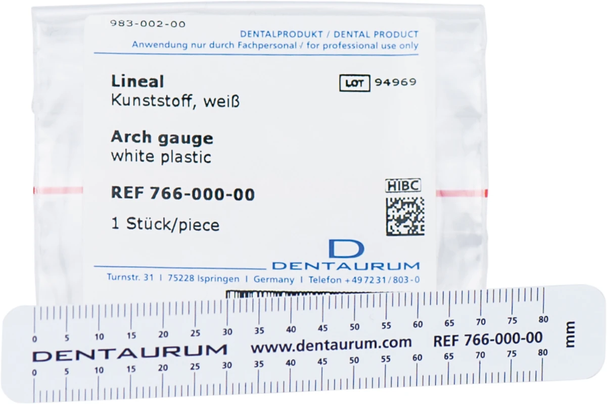 Lineal Stück weiß