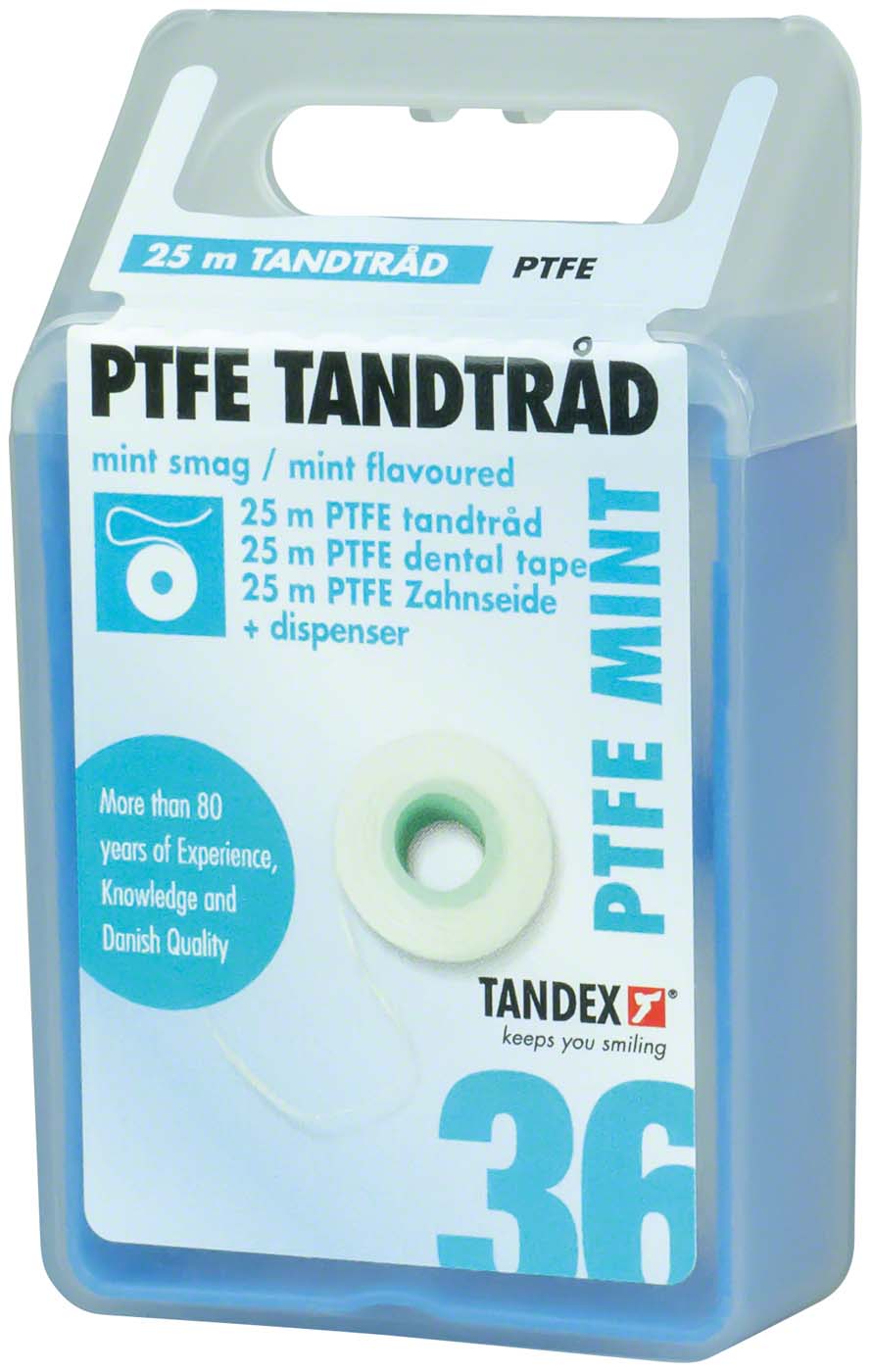 TANDEX FLOSI Tape - PTFE Spenderbox 25 m Mint PTFE Zahnseide Tandex