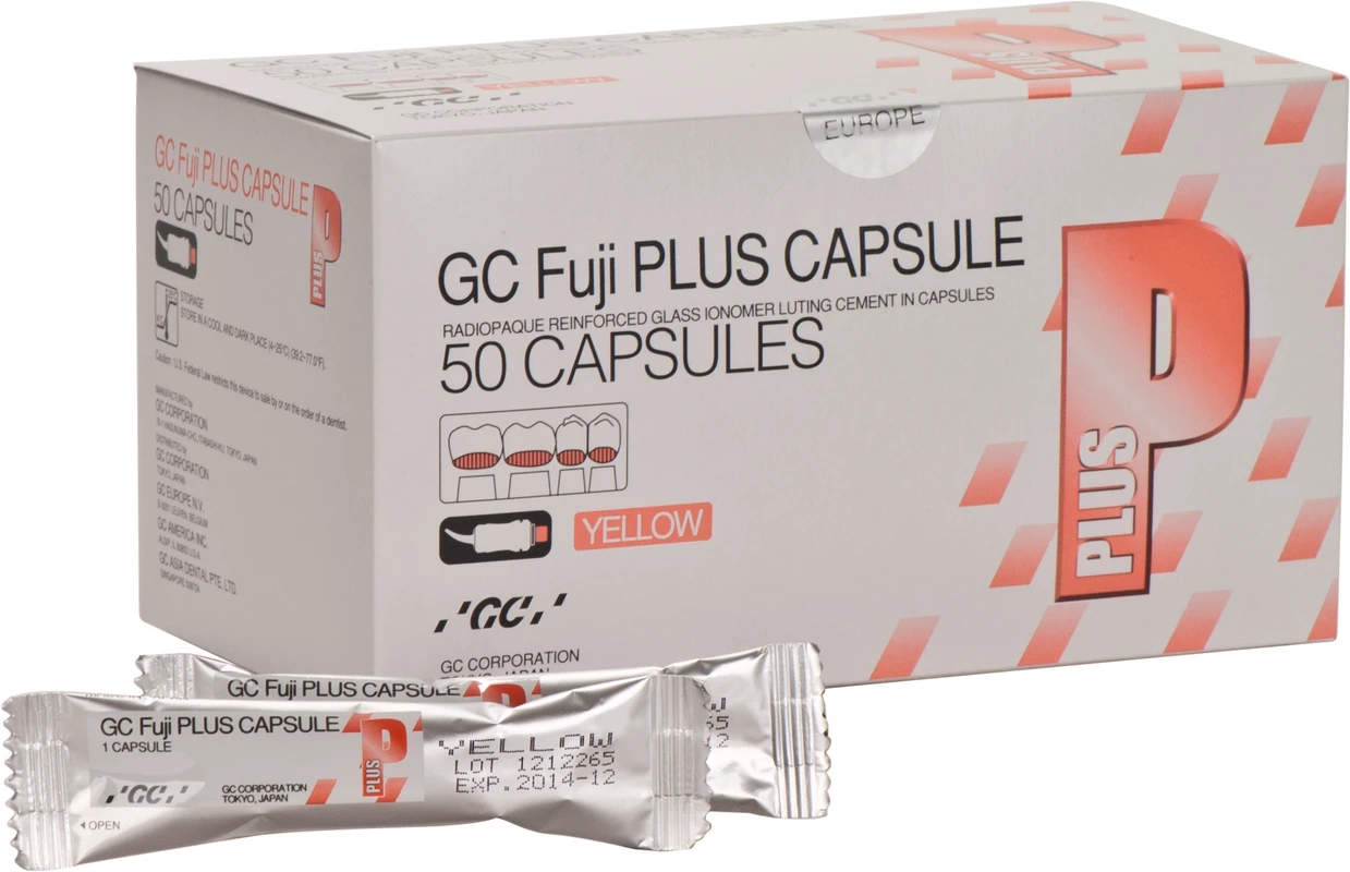 GC Fuji PLUS Packung 50 Kapseln yellow GC Fuji PLUS GC
