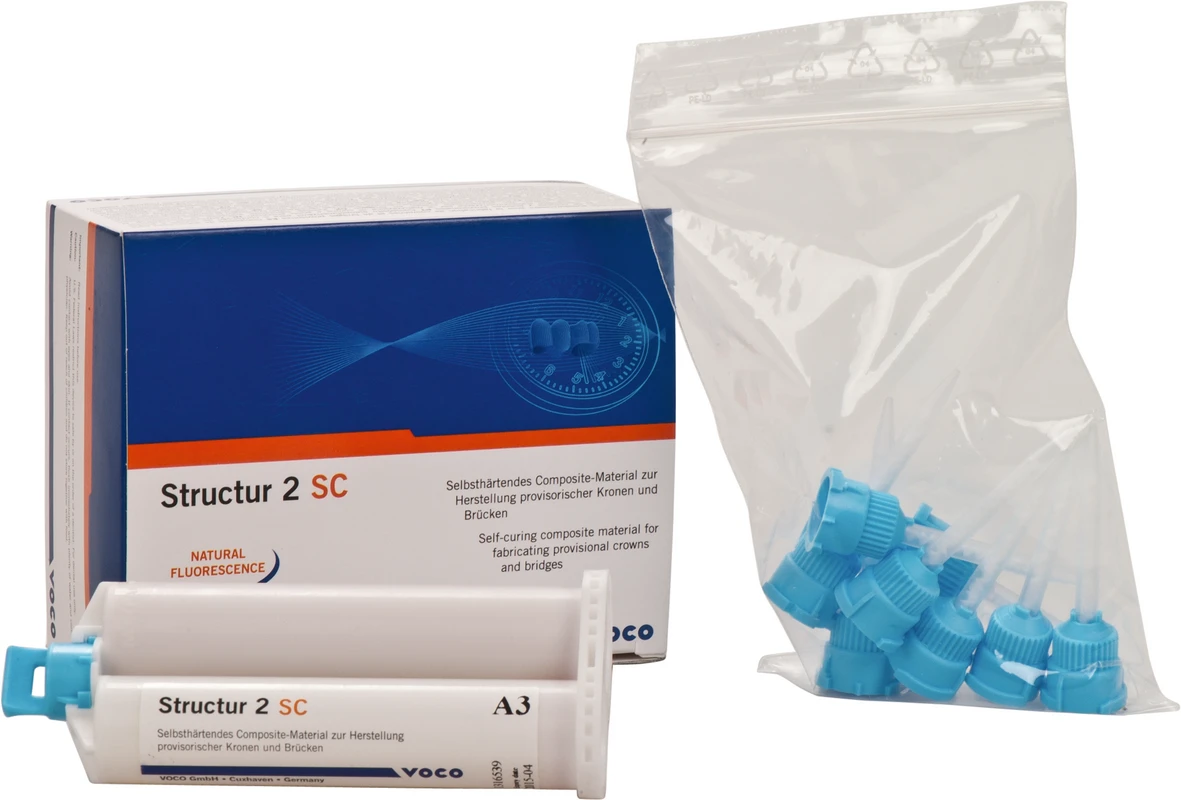 Structur 2 SC Packung 75 g Doppelkartusche A3, Mischkanülen Typ 6 SONICflex crown extension KaVo