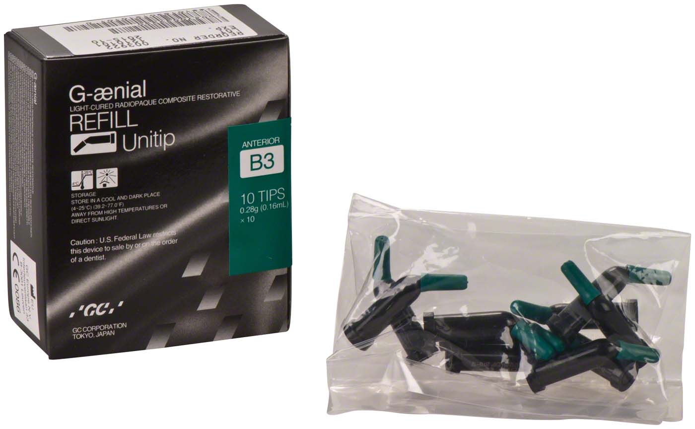 GC G-ænial® Packung 10 x 0,28 g Unitip Anterior B3