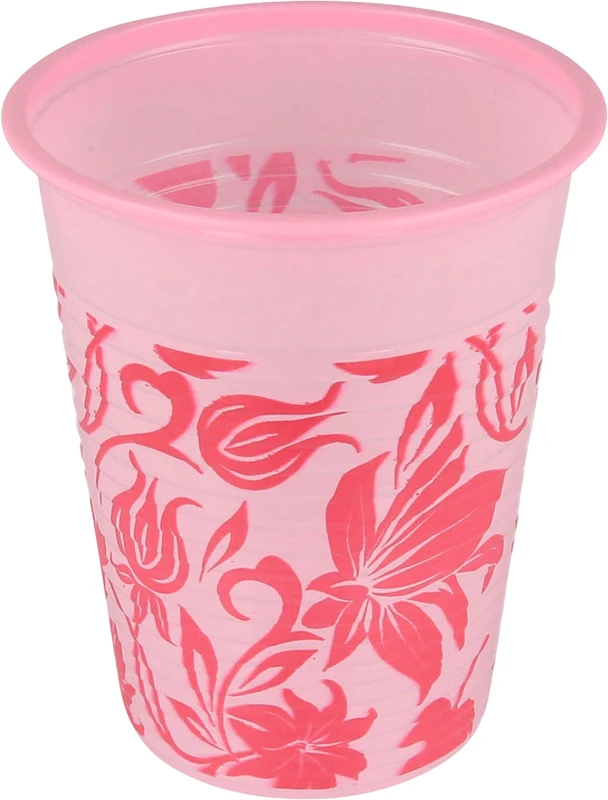 Monoart® Mundspülbecher Flower Karton 1.000 Stück rosa, 180 ml