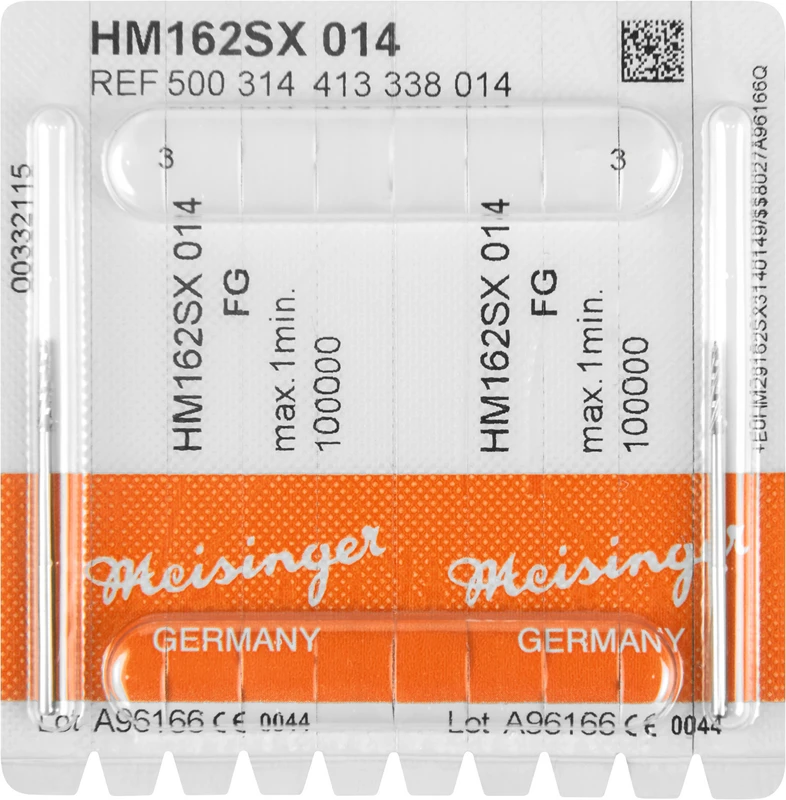 Chirurgie Fräser HM 162 Packung 2 Stück kreuzverzahnt, schlanker Hals, (SX) HP, Figur 408, 8 mm, ISO 014