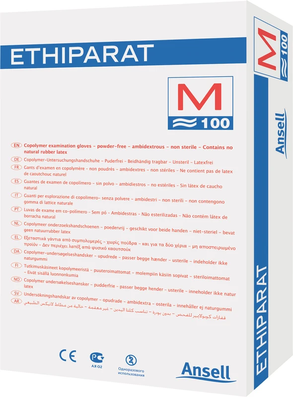 ETHIPARAT Non-Sterile Packung 100 Stück puderfrei, transparent, L