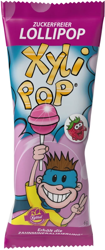 XyliPOP® Lollipop Bonboniere 25 x 6 g Stück Erdbeere