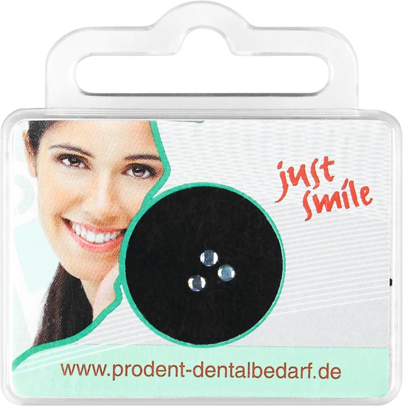 prodental Diamonds Packung 3 Stück Kreis, weiß, Ø 2 mm, Brillantschliff