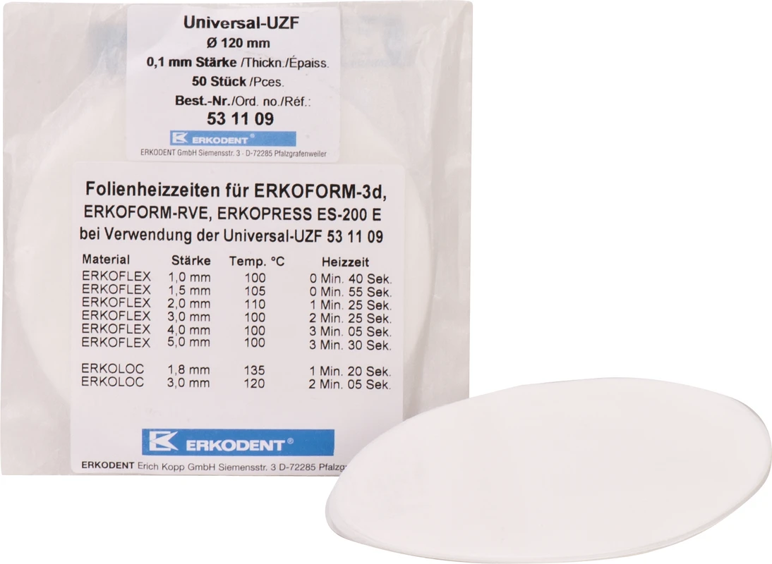 Unterziehfolien UZF ERKODENT