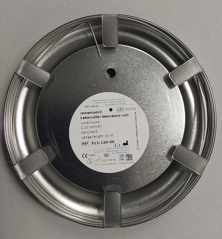 remanium® Draht Laborrolle rund, hart, Ø 1,20 mm