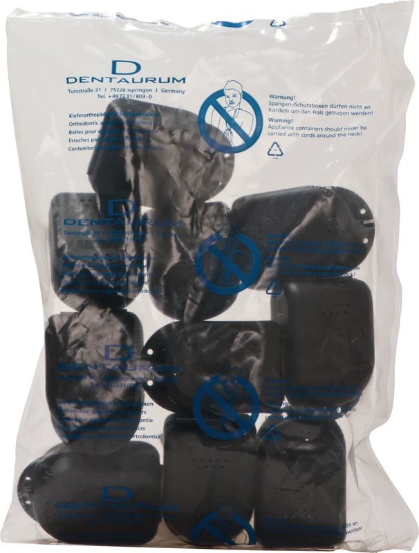 Spangenbox Packung 10 Stück schwarz, maxi